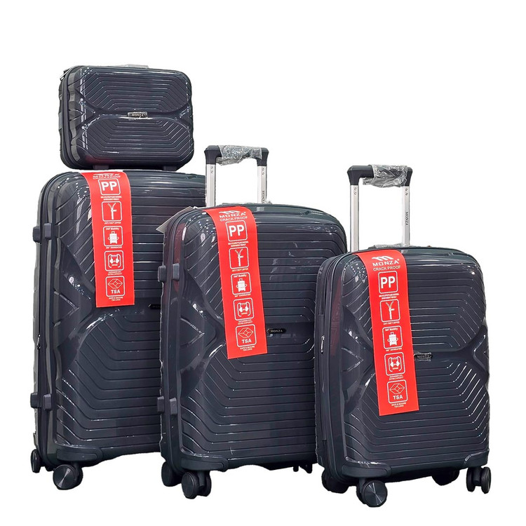 چمدان 4 تیکه ی وارداتی صلی برند مونزا NO :11676/04 نشکن و انعطاف پذیر